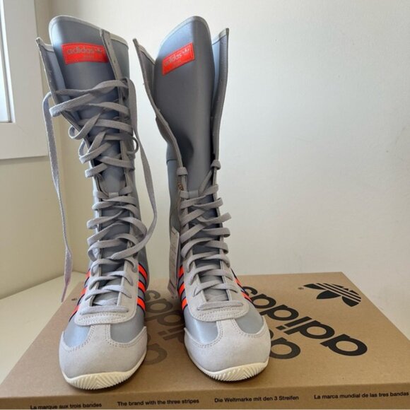 ADIDAS  Japan Vh Sneaker Boots - Silver/Solar Orange/Grey Size 7 - Picture 7 of 16